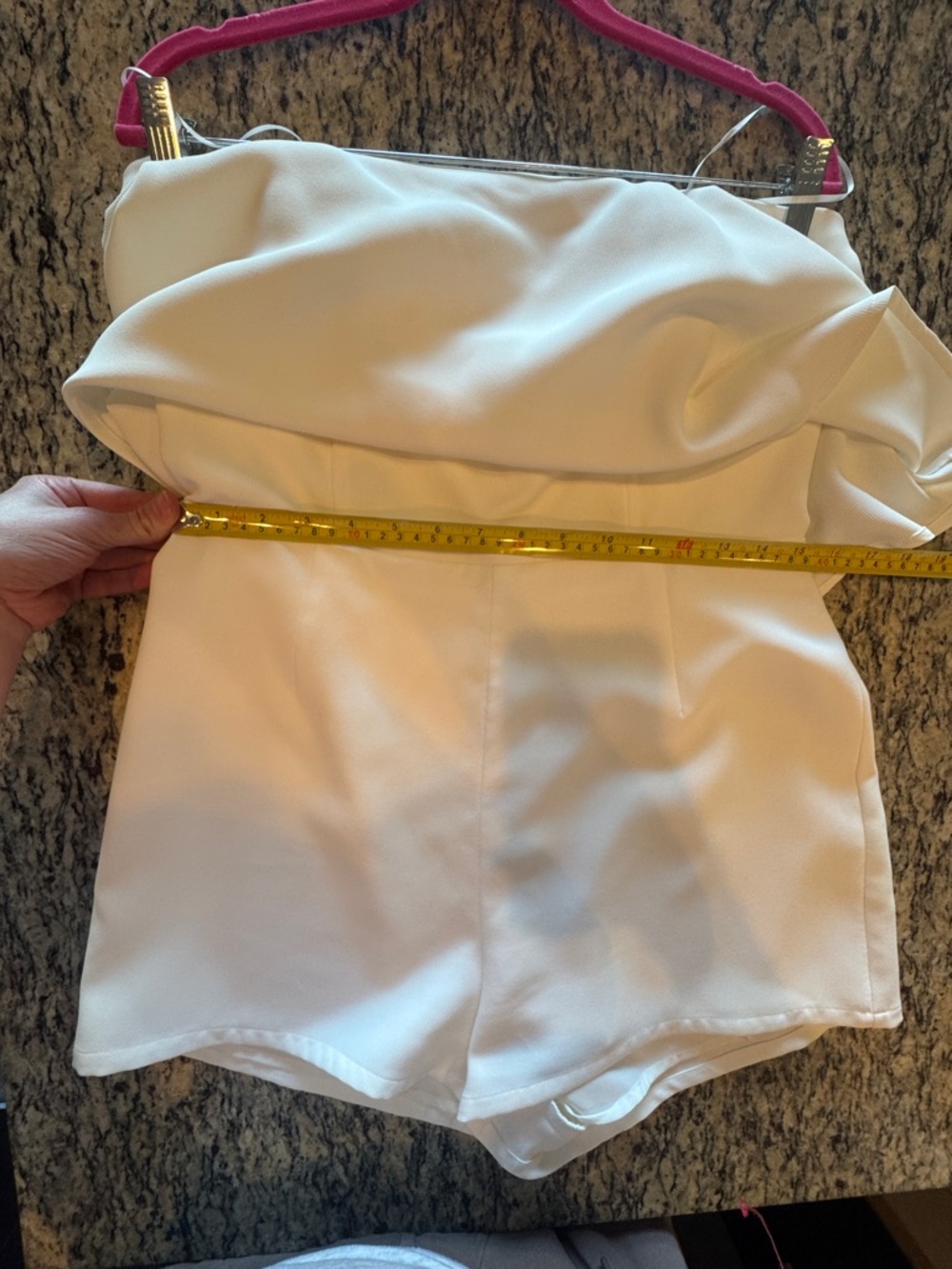 NWOT Sugarlips (L) Strapless Flounce Romper White - Picture 10 of 11